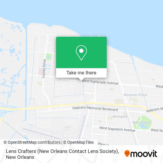 Mapa de Lens Crafters (New Orleans Contact Lens Society)