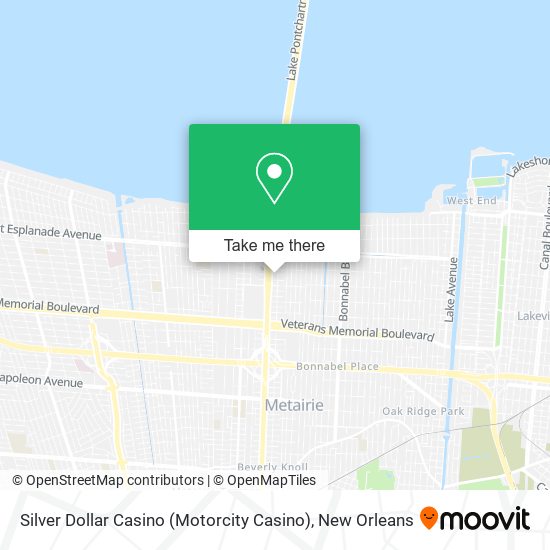 Mapa de Silver Dollar Casino (Motorcity Casino)