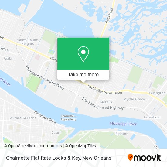 Mapa de Chalmette Flat Rate Locks & Key