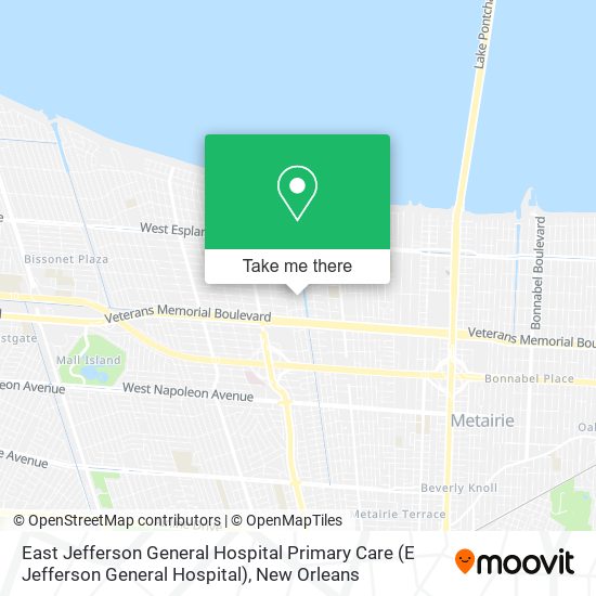 Mapa de East Jefferson General Hospital Primary Care (E Jefferson General Hospital)