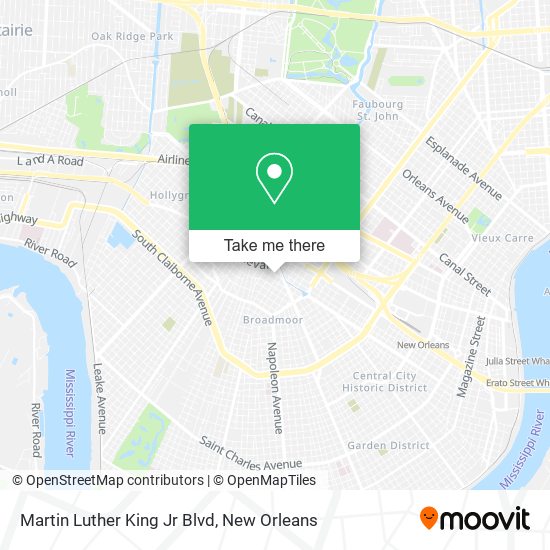 Martin Luther King Jr Blvd map