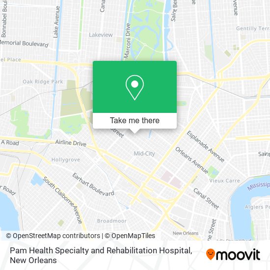 Mapa de Pam Health Specialty and Rehabilitation Hospital