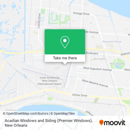 Acadian Windows and Siding (Premier Windows) map