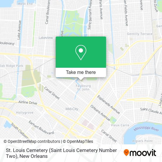 St. Louis Cemetery (Saint Louis Cemetery Number Two) map