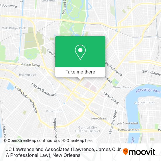 Mapa de JC Lawrence and Associates (Lawrence, James C Jr, A Professional Law)