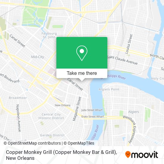 Mapa de Copper Monkey Grill