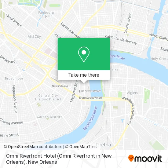 Omni Riverfront Hotel (Omni Riverfront in New Orleans) map