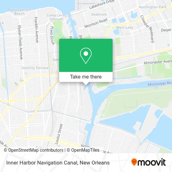 Inner Harbor Navigation Canal map