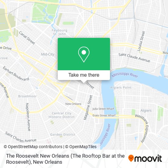 The Roosevelt New Orleans (The Rooftop Bar at the Roosevelt) map