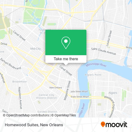 Mapa de Homewood Suites