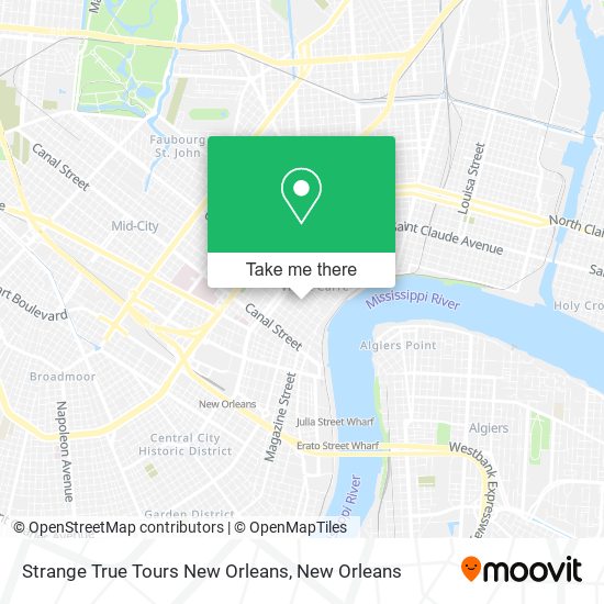 Strange True Tours New Orleans map