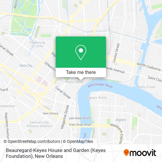 Beauregard-Keyes House and Garden (Keyes Foundation) map