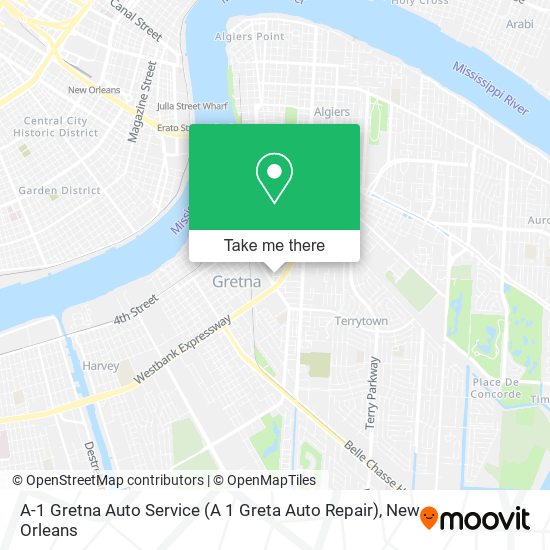 A-1 Gretna Auto Service (A 1 Greta Auto Repair) map