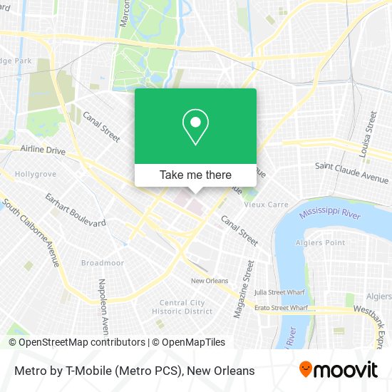 Mapa de Metro by T-Mobile (Metro PCS)