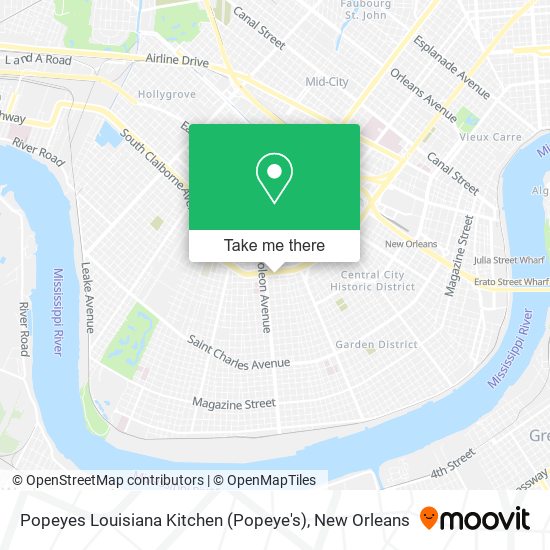 Popeyes Louisiana Kitchen (Popeye's) map