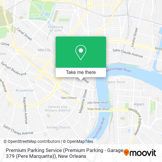 Mapa de Premium Parking Service (Premium Parking - Garage 379 (Pere Marquette))