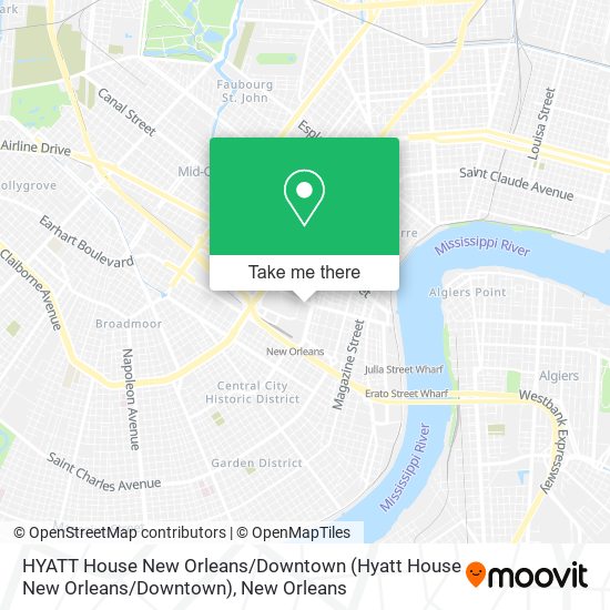 Mapa de HYATT House New Orleans / Downtown