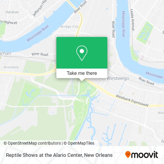 Reptile Shows at the Alario Center map