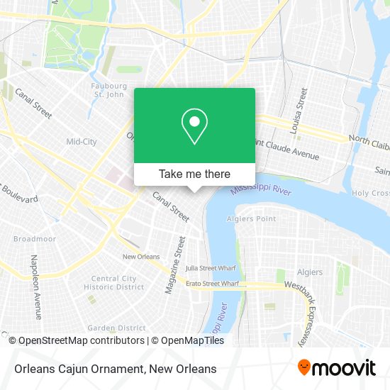 Orleans Cajun Ornament map