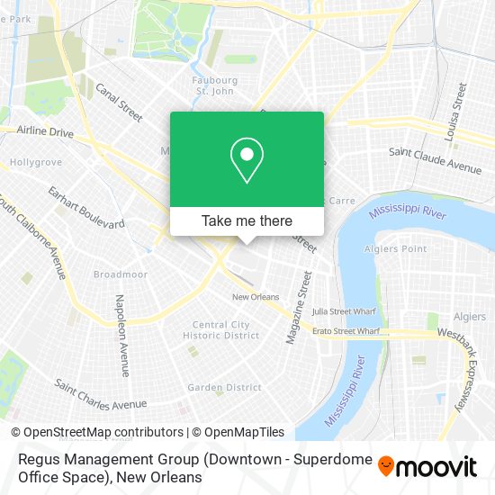 Mapa de Regus Management Group (Downtown - Superdome Office Space)