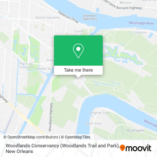 Mapa de Woodlands Conservancy (Woodlands Trail and Park)