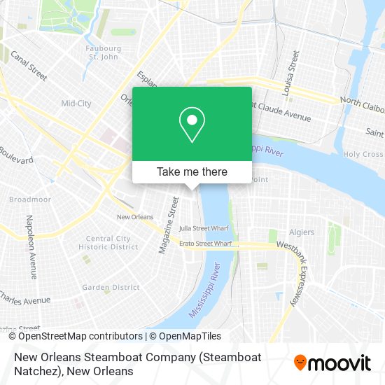 New Orleans Steamboat Company (Steamboat Natchez) map