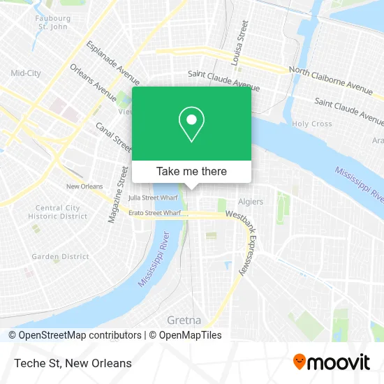 Teche St map