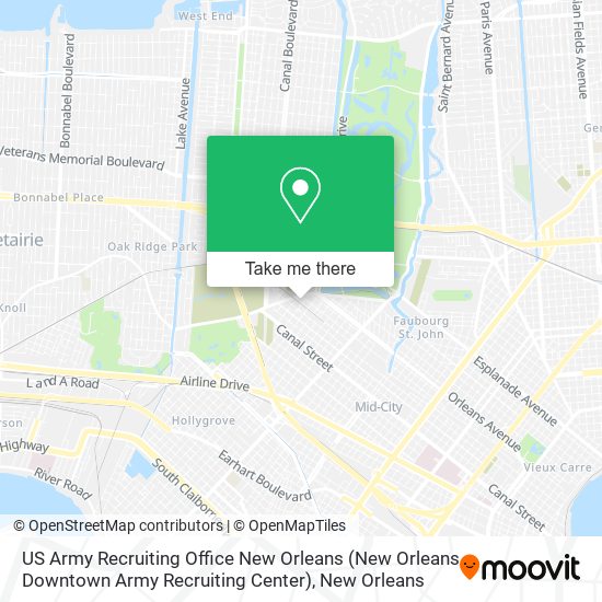 US Army Recruiting Office New Orleans (New Orleans Downtown Army Recruiting Center) map