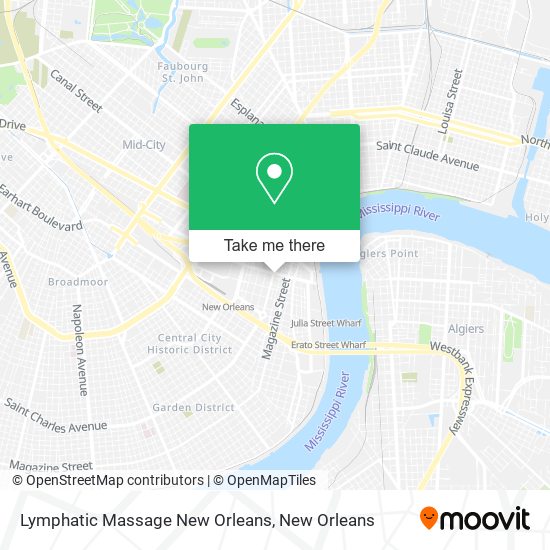 Lymphatic Massage New Orleans map