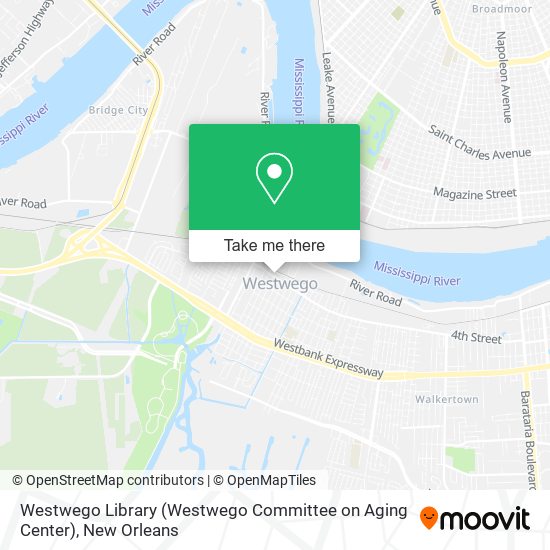 Mapa de Westwego Library (Westwego Committee on Aging Center)