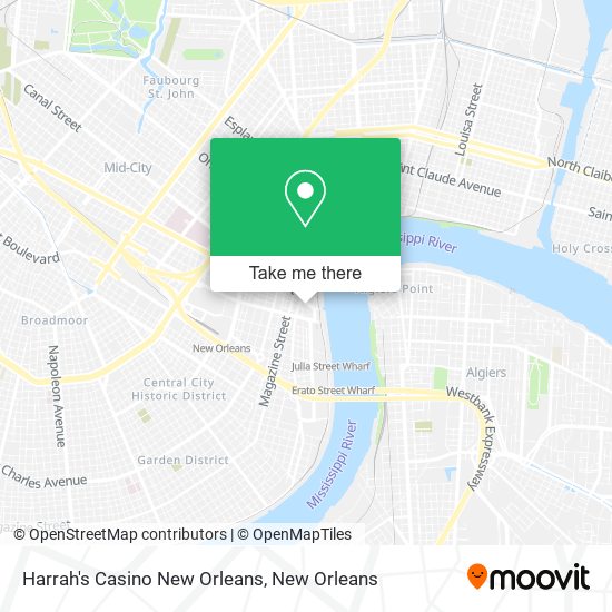 Mapa de Harrah's Casino New Orleans