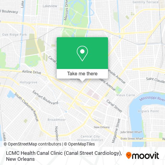 LCMC Health Canal Clinic (Canal Street Cardiology) map