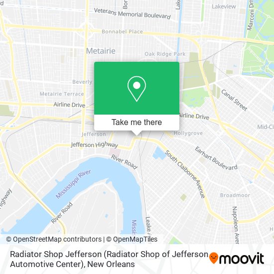 Radiator Shop Jefferson (Radiator Shop of Jefferson Automotive Center) map