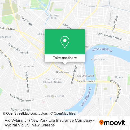 Mapa de Vic Vybiral Jr (New York Life Insurance Company - Vybiral Vic Jr)