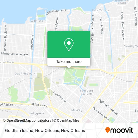 Goldfish Island, New Orleans map