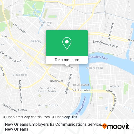 New Orleans Employers Iia Communications Service map