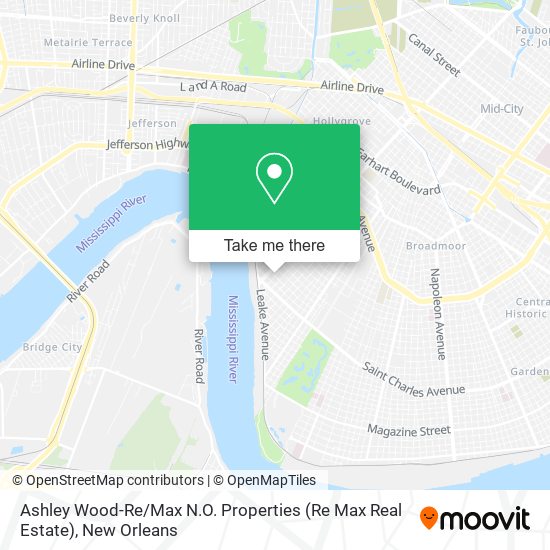 Mapa de Ashley Wood-Re / Max N.O. Properties (Re Max Real Estate)