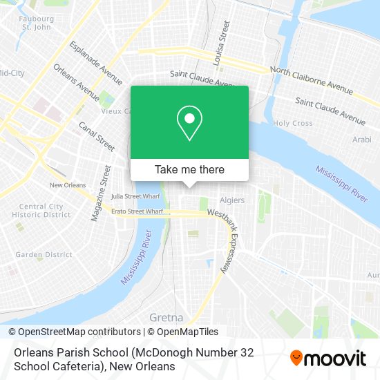 Mapa de Orleans Parish School (McDonogh Number 32 School Cafeteria)