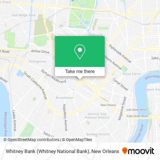 Whitney Bank (Whitney National Bank) map