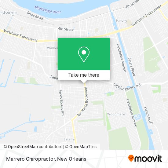 Marrero Chiropractor map