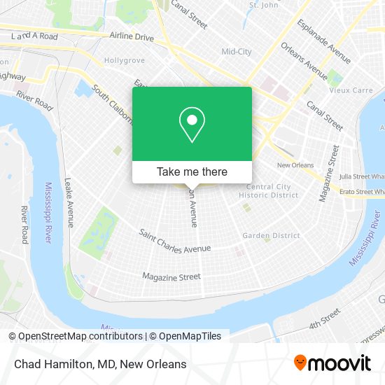 Chad Hamilton, MD map