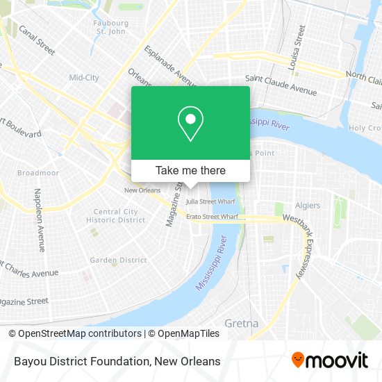 Bayou District Foundation map