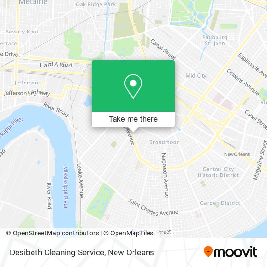 Mapa de Desibeth Cleaning Service