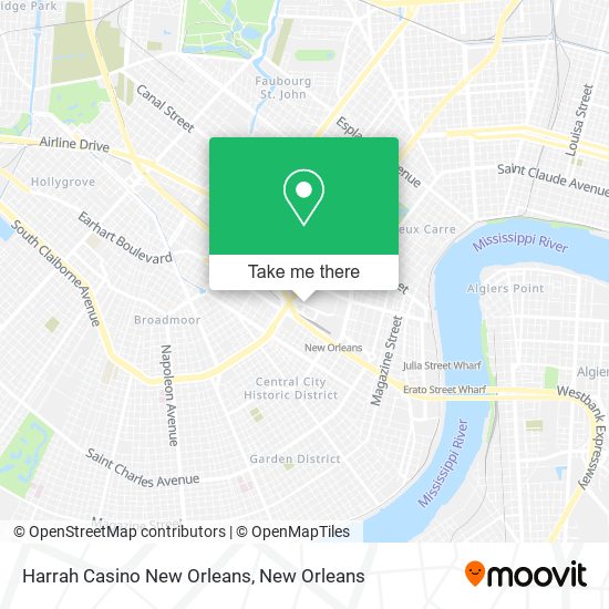 Mapa de Harrah Casino New Orleans
