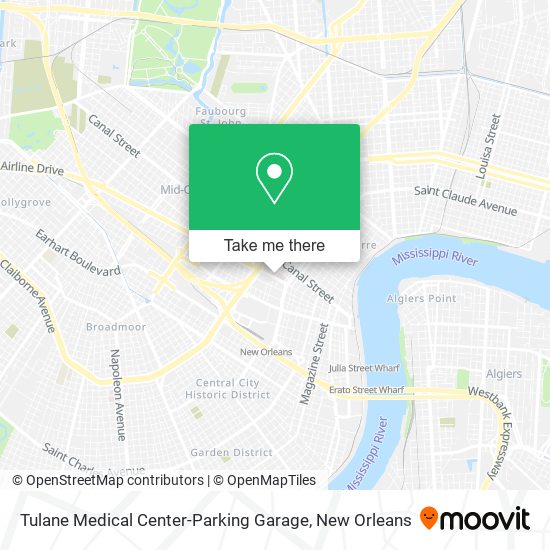 Mapa de Tulane Medical Center-Parking Garage