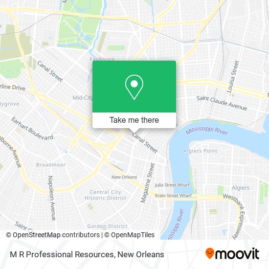 M R Professional Resources map