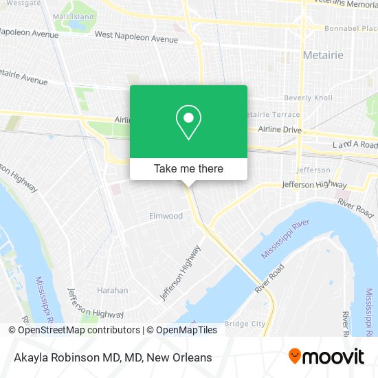 Akayla Robinson MD, MD map