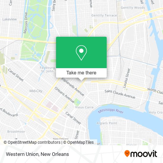 Western Union map