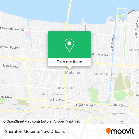 Sheraton Metairie map