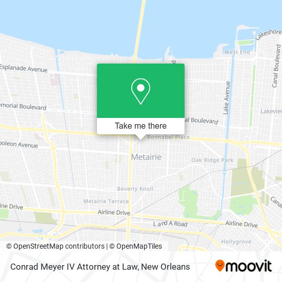 Conrad Meyer IV Attorney at Law map